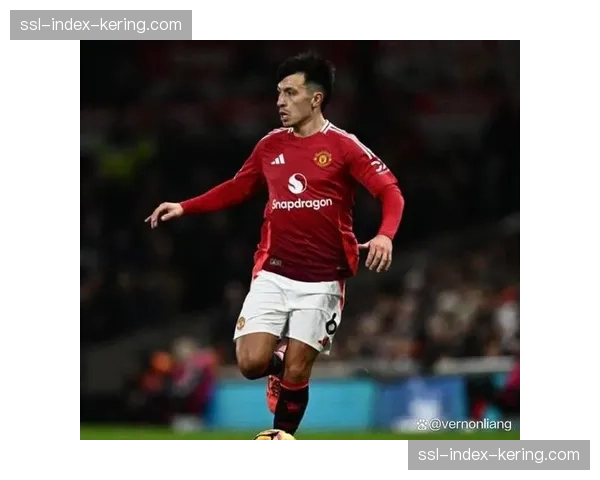 特写镜头：看台上，因伤缺阵的曼联后卫利桑德罗·马丁内斯焦急观战